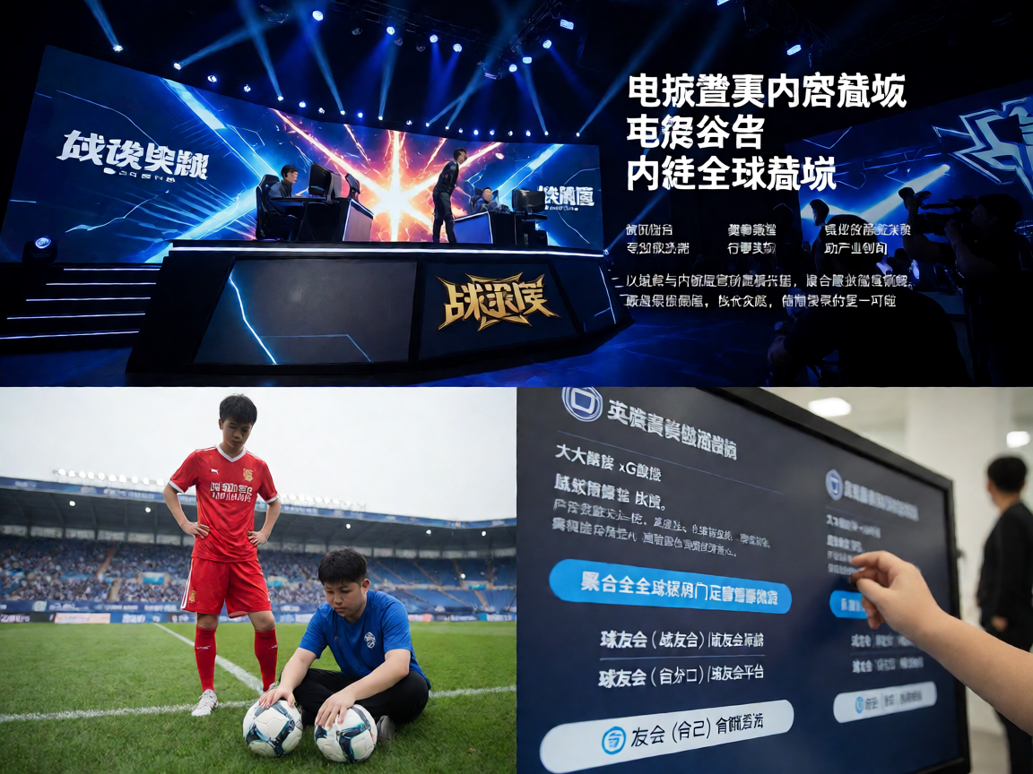电竞比赛现场，选手在舞台上激烈对战